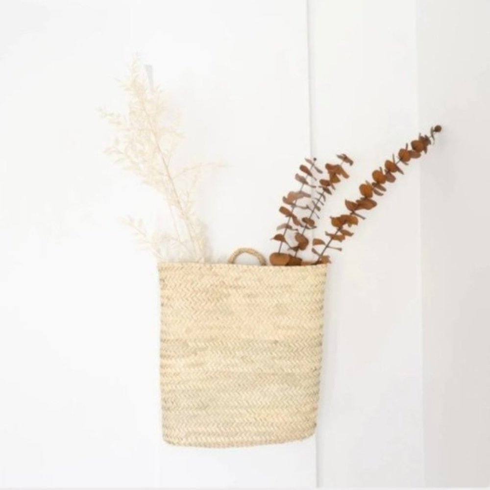 NWT Large Handwoven Wall Storage Basket - Picture 2 of 3